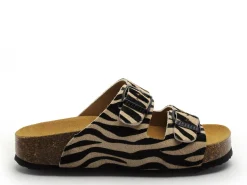 Plakton CP BETA 340010 ANIMAL PRINT Multicolore Mules et Sabots Plats Femme