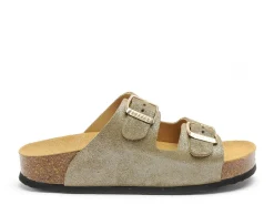 Plakton CP BETA 340010 Kaki Mules et Sabots Plats Femme
