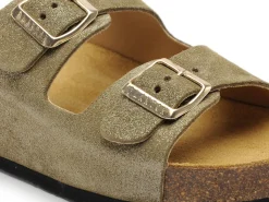 Plakton CP BETA 340010 Kaki Mules et Sabots Plats Femme