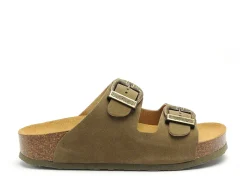 Plakton CP BETAWEST 340010 Kaki Mules et Sabots Plats Femme