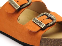 Plakton CP BETAWEST 340010 Orange Mules et Sabots Plats Femme