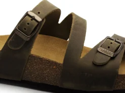 Plakton CP BOLINO 341210 Kaki Mules et Sabots Plats Femme