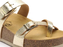 Plakton CP BOMBAY 341032 Or Mules et Sabots Plats Femme