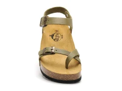 Plakton CP ZOMBA 341016 Kaki Sandales Plates Femme