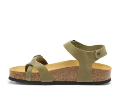 Plakton CP ZOMBA 341016 Kaki Sandales Plates Femme