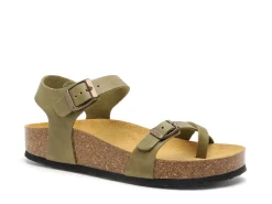 Plakton CP ZOMBA 341016 Kaki Sandales Plates Femme