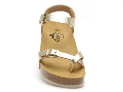Plakton CP ZOMBA 341016 Or Sandales Plates Femme