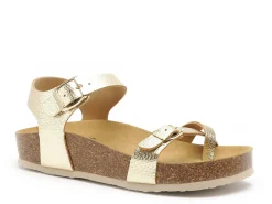 Plakton CP ZOMBA 341016 Or Sandales Plates Femme