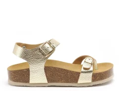 Plakton CP ZOMBA 341016 Or Sandales Plates Femme