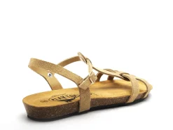Plakton FRANCOCO 405412 Or Sandales Plates Femme
