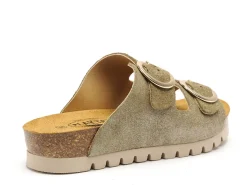 Plakton MEMORY 355993 Kaki Mules et Sabots Plats Femme