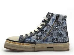 Rebecca white X517 Bleu Basket Montante Femme