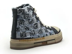 Rebecca white X517 Bleu Basket Montante Femme