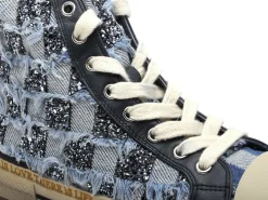 Rebecca white X517 Bleu Basket Montante Femme