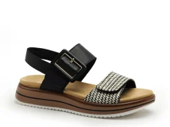Remonte D1J53 Noir Sandales à Talons Femme