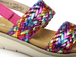 Remonte D2K52 Multicolore Sandales Plates Femme