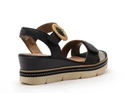 Remonte D2L50 Noir Sandales à Talons Femme