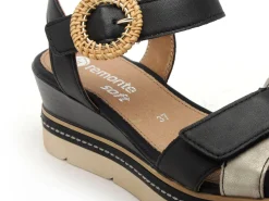 Remonte D2L50 Noir Sandales à Talons Femme