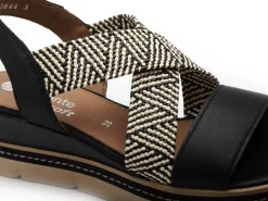 Remonte D2L54 Noir Sandales à Talons Femme