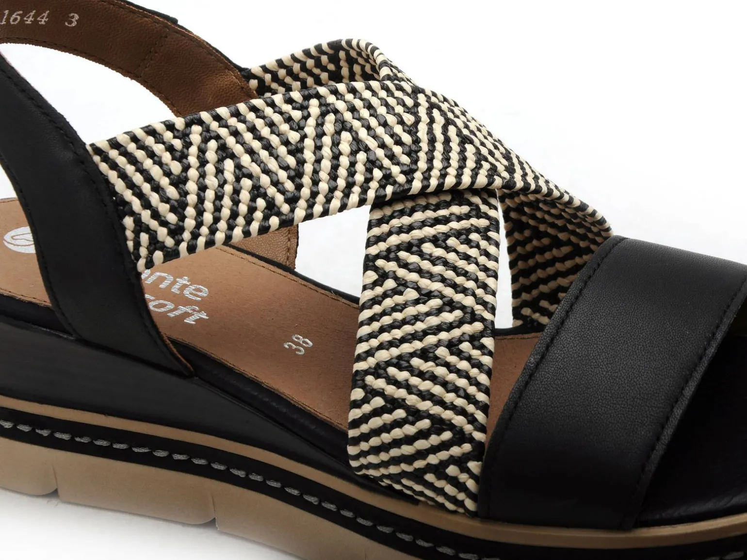 Remonte D2L54 Noir Sandales à Talons Femme