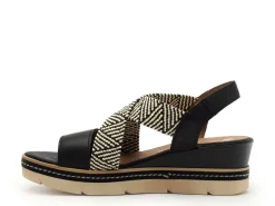 Remonte D2L54 Noir Sandales à Talons Femme