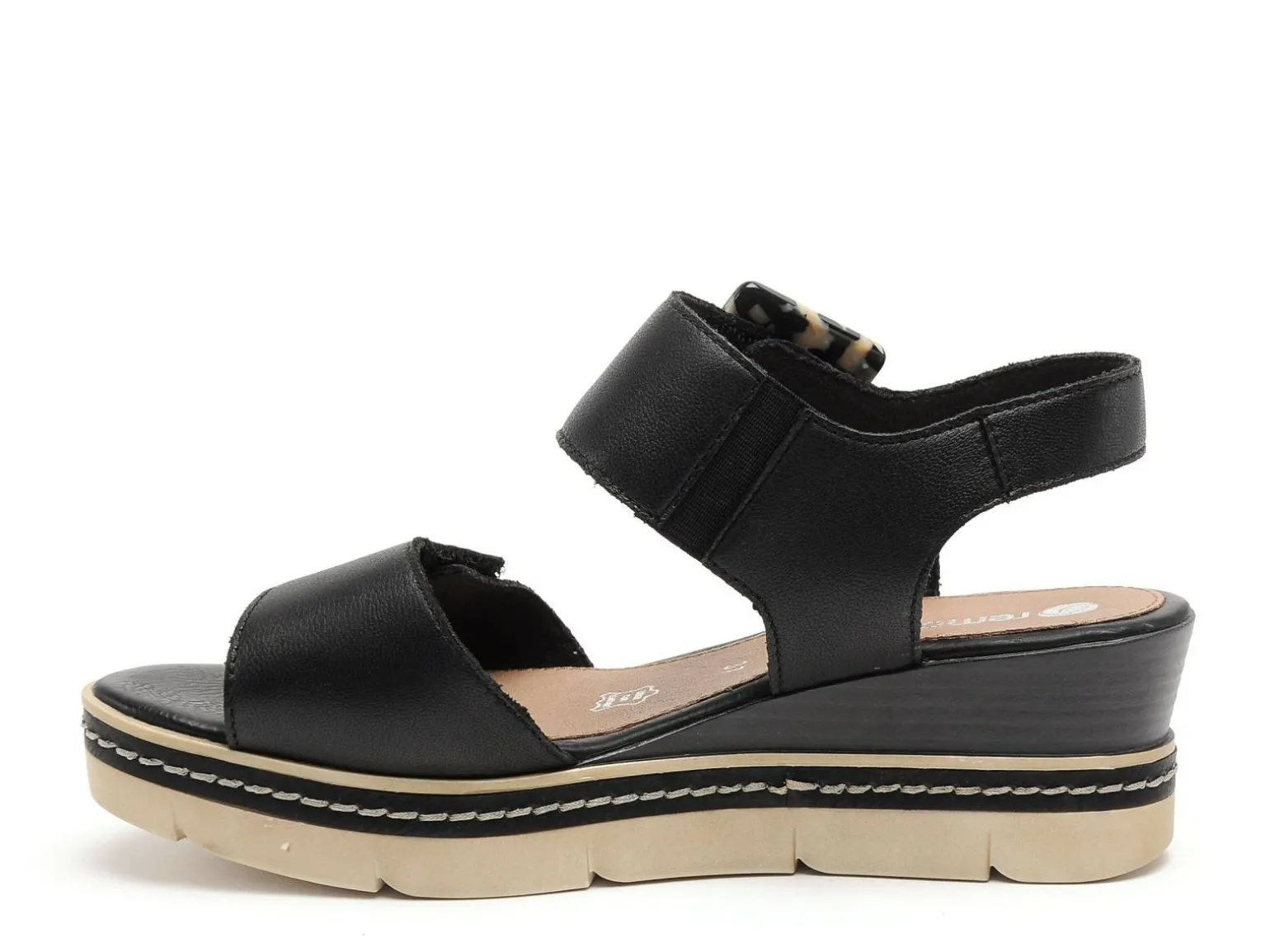 Remonte D2L53 Noir Sandales à Talons Femme