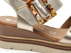 Remonte D2L53 Or Sandales à Talons Femme