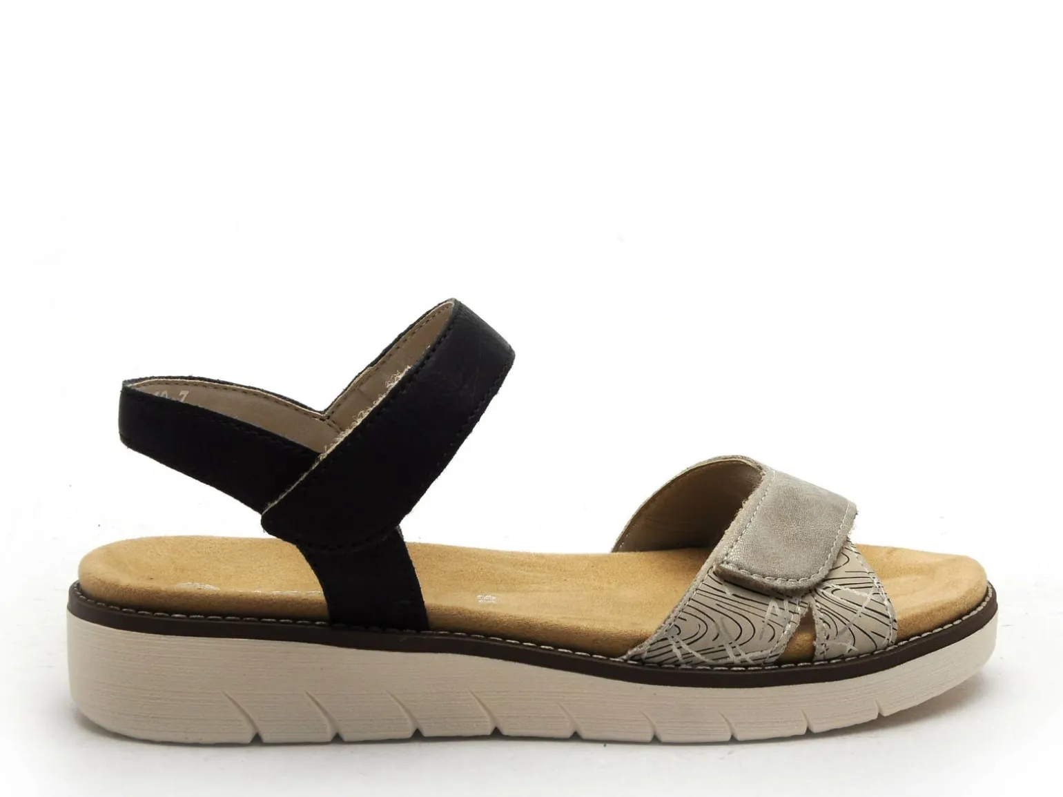 Remonte D2049 Noir Sandales à Talons Femme