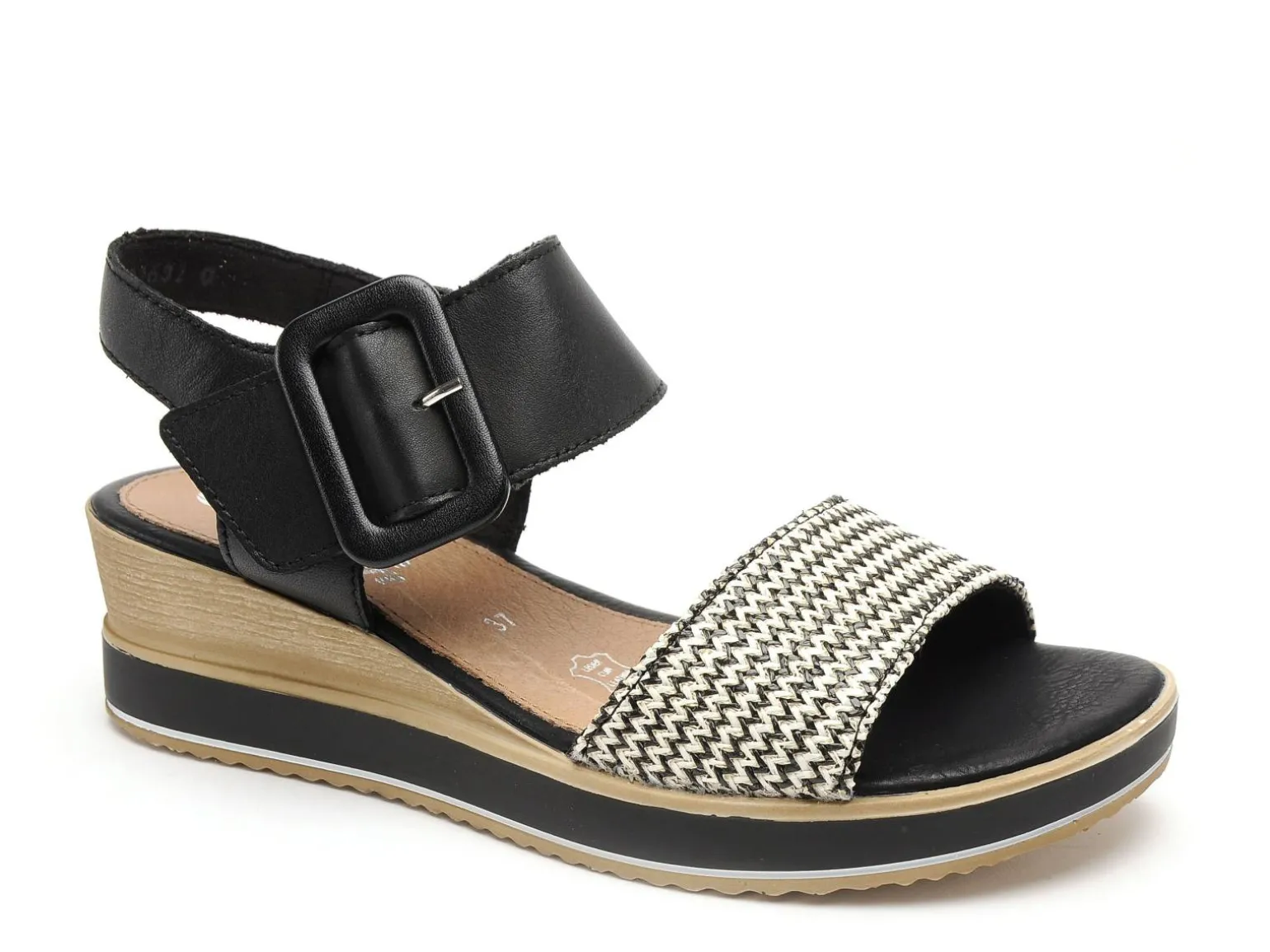 Remonte D6453 Noir Sandales à Talons Femme