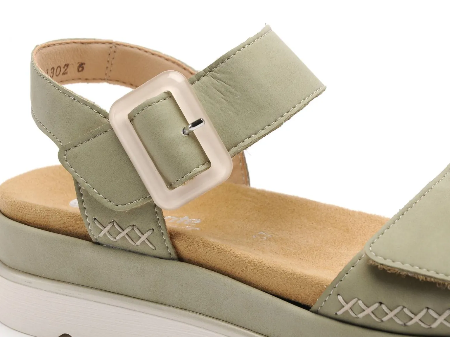 Remonte D3P53 Vert Sandales Plates Femme