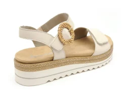 Remonte D0Q52 Beige Sandales Plates Femme