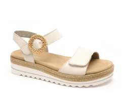 Remonte D0Q52 Beige Sandales Plates Femme