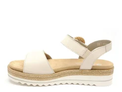 Remonte D0Q52 Beige Sandales Plates Femme