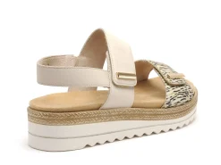 Remonte D0Q59 Beige Sandales Plates Femme