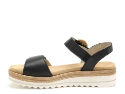 Remonte D0Q52 Noir Sandales Plates Femme