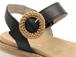 Remonte D0Q52 Noir Sandales Plates Femme