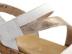 Remonte R6860 Blanc Sandales Plates Femme
