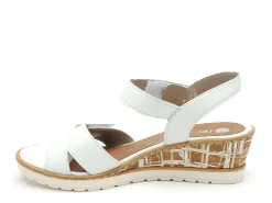 Remonte R6266 Blanc Sandales à Talons Femme