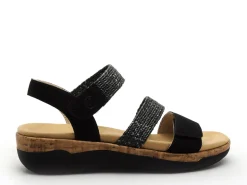 Remonte R6861 Noir Sandales à Talons Femme