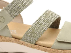 Remonte R6861 Vert Sandales Plates Femme