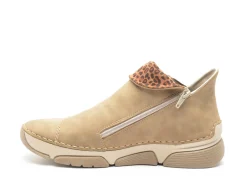 Rieker 45983 Beige Boots et Bottines Plates Femme