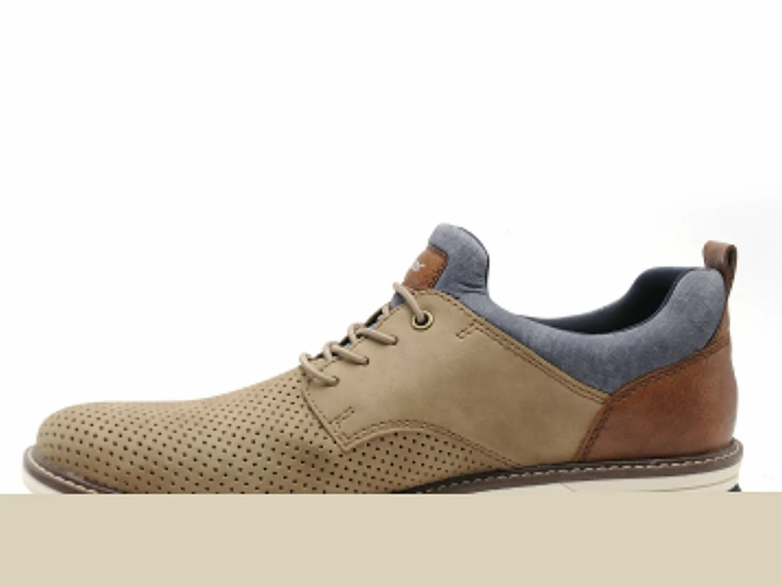 Rieker 14450 Beige Chaussures de Ville Homme