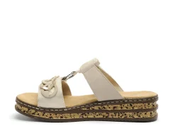 Rieker 62936 Beige Mules et Sabots à Talons Femme
