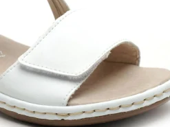 Rieker 65964 Blanc Sandales Plates Femme