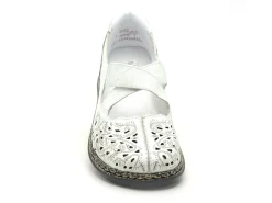 Rieker 46352 Blanc Slip in Ballerines Femme