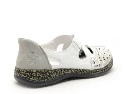 Rieker 46352 Blanc Slip in Ballerines Femme