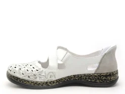 Rieker 46352 Blanc Slip in Ballerines Femme