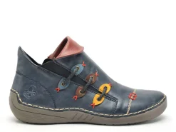 Rieker 72581 Bleu Boots et Bottines Plates Femme