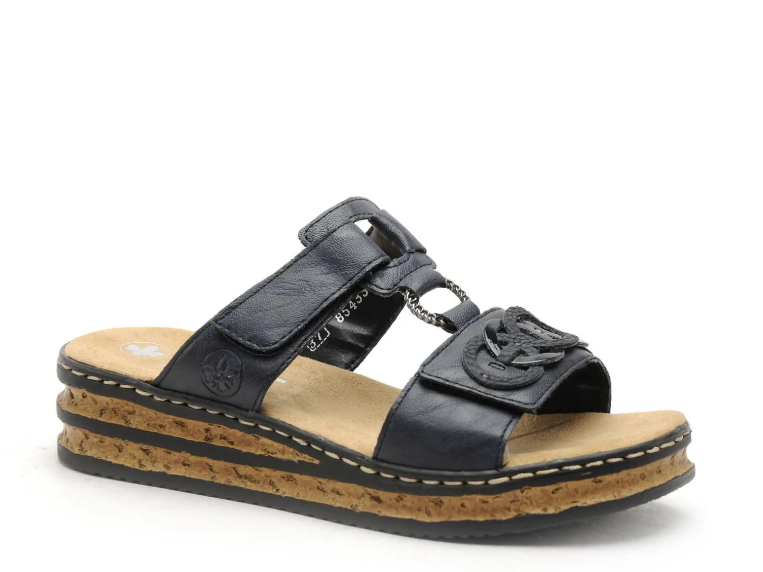 Rieker 62936 Bleu Mules et Sabots à Talons Femme