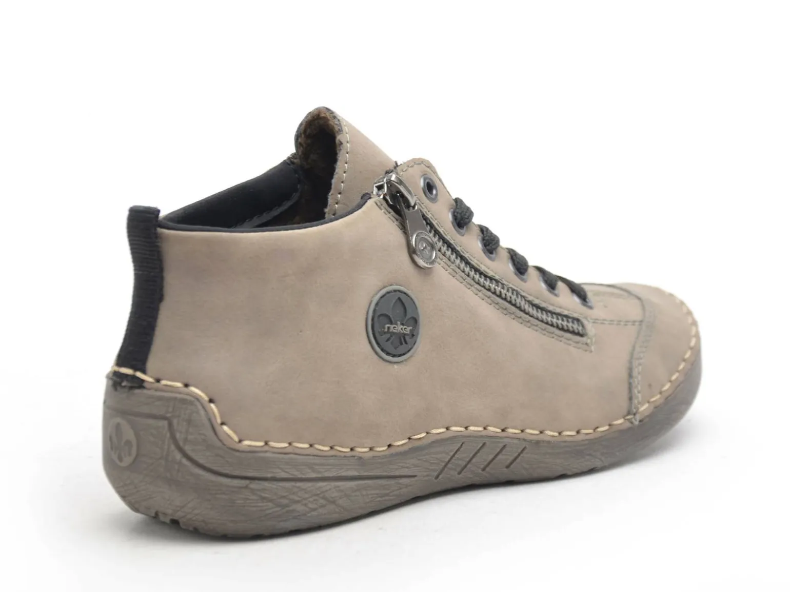 Rieker 52514 Gris Boots et Bottines Plates Femme